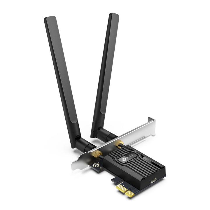 Двулентов Bluetooth 5.2 Wi-Fi6 PCIe адаптер TP-Link Archer TX55E AX3000