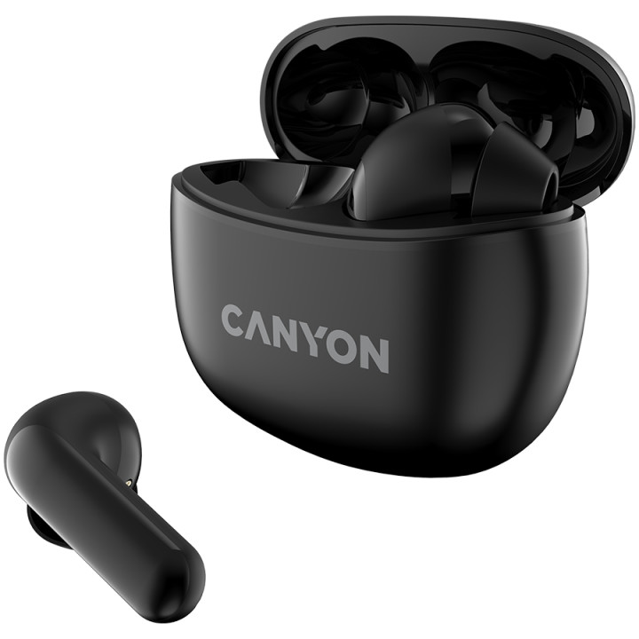 Bluetooth слушалки Canyon TWS-5 с микрофон, BT V5.3, черен - CNS-TWS5B