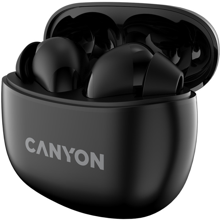 Bluetooth слушалки Canyon TWS-5 с микрофон, BT V5.3, черен - CNS-TWS5B