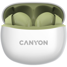 Bluetooth слушалки Canyon TWS-5 с микрофон, BT V5.3, зелен - CNS-TWS5GR