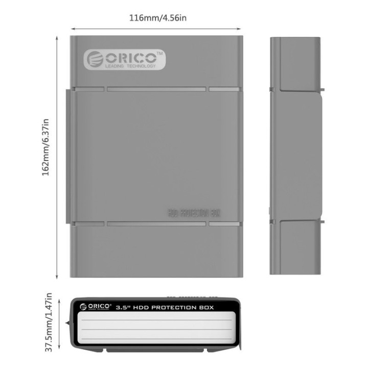 Предпазна кутия за харддиск Orico 3.5" - PHP35-V1-GY