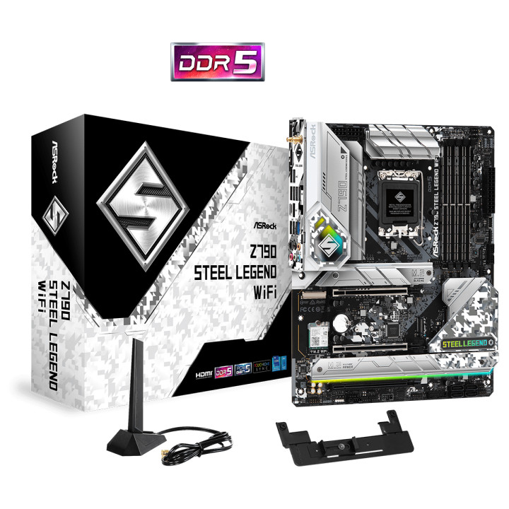 Дънна платка AsRock Z790 Steel Legend Wi-Fi 6E, LGA1700, DDR5, PCIe 5.0