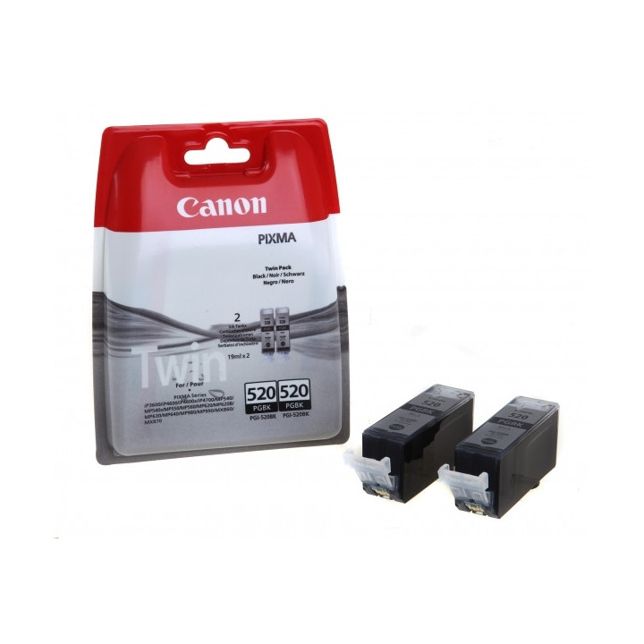 Консумативи за мастилоструен печат Canon PGI-520BK Twin Pack - 2932B012AA