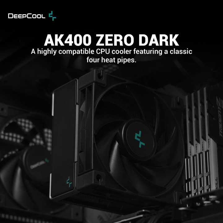 Охладител DeepCool AK400 Zero Dark, LGA1700/AM5 - R-AK400-BKNNMN-G-2