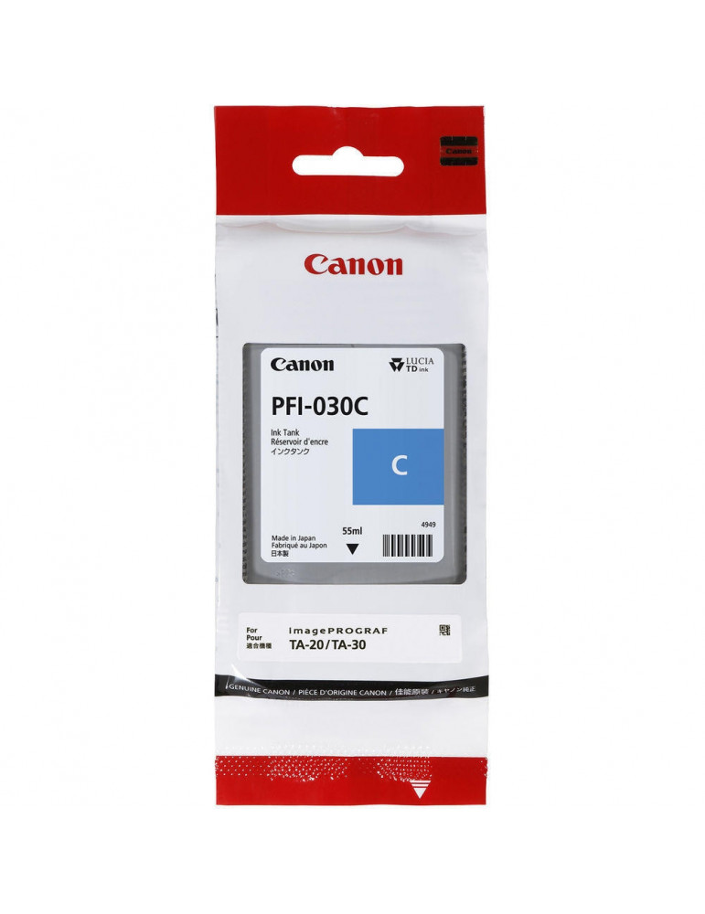 Консумативи за плотери Canon PFI-030, Cyan - 3490C001AA