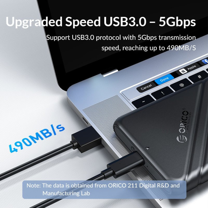 Кутия за диск Orico 2.5 inch USB3.0 - 25PW1-U3-BK-EP