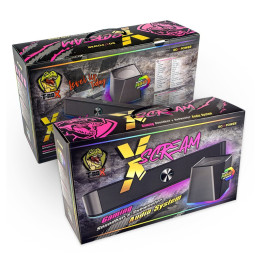 Аудио система Roxpower ST-GS193 XScream RGB, черен