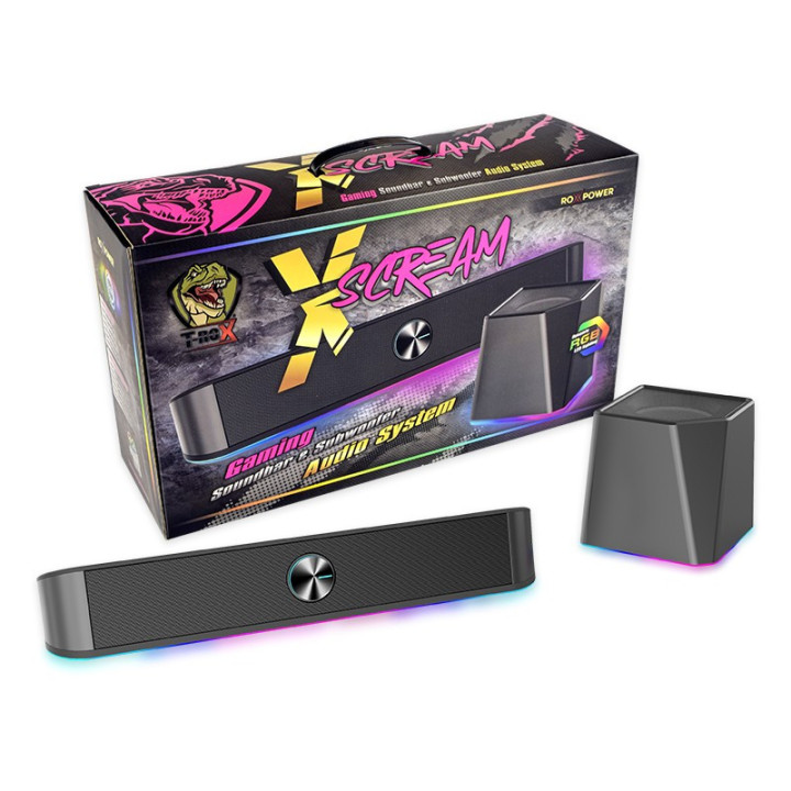 Аудио система Roxpower ST-GS193 XScream RGB, черен