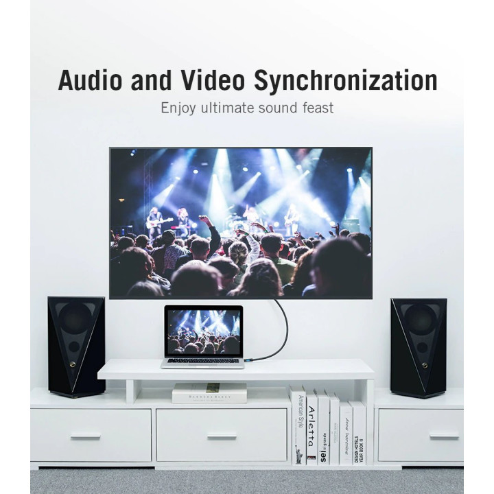 Кабел Vention HDMI 2.0 15.0m - 4K/60Hz Black - VAA-M02-B1500