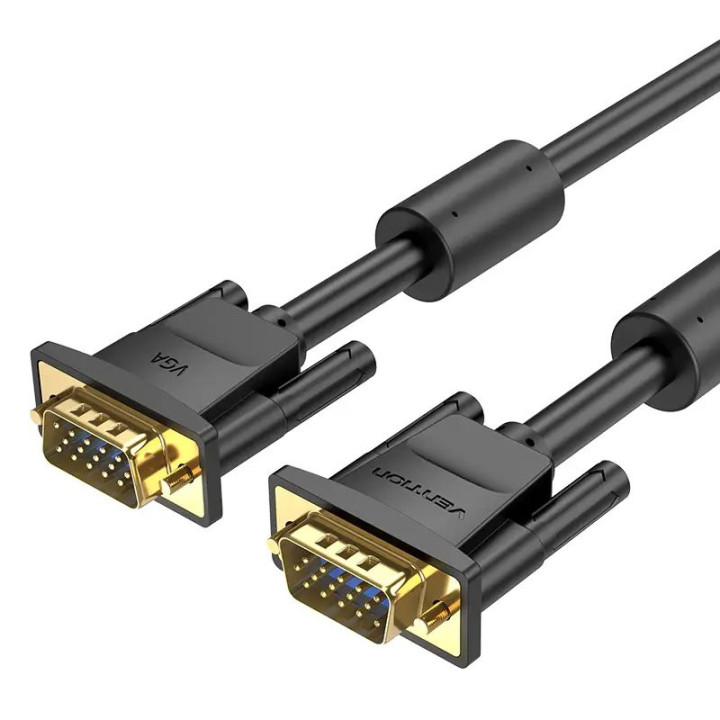Кабел Vention VGA HD15 M / M 1.0m Gold Plated, 2 Ferrites - DAEBF