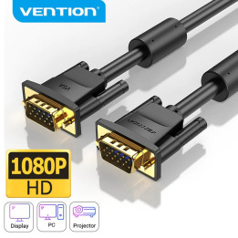 Кабел Vention VGA HD15 M / M 1.5m Gold Plated, 2 Ferrites - DAEBG
