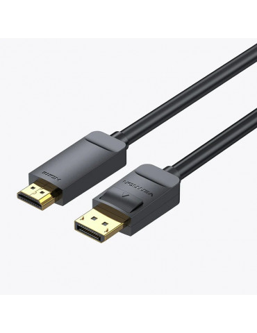 Кабел Vention DisplayPort to HDMI 3.0m - 4K, Gold Plated - HAGBI