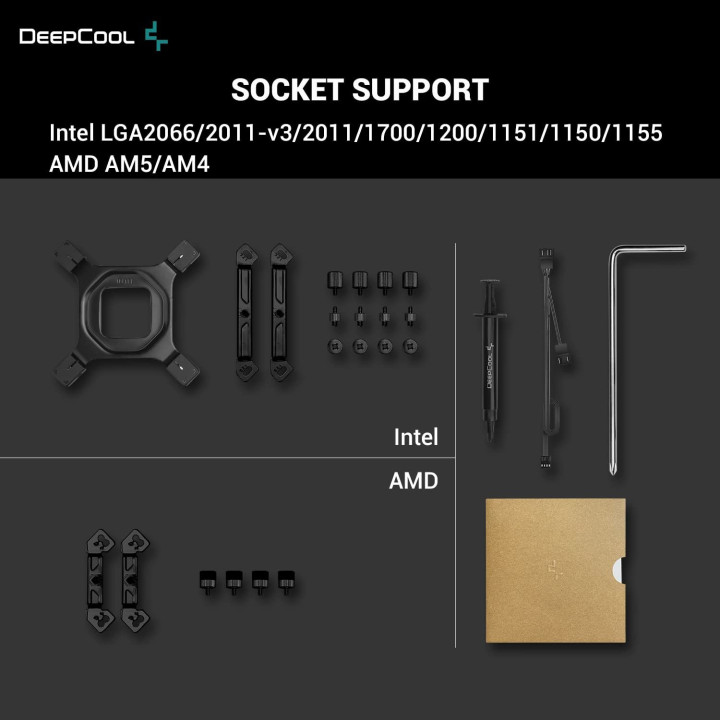 Охладител за процесор DeepCool AK620 Zero Dark, Dual-Tower, LGA1700/AM5 - R-AK620-BKNNMT-G-1