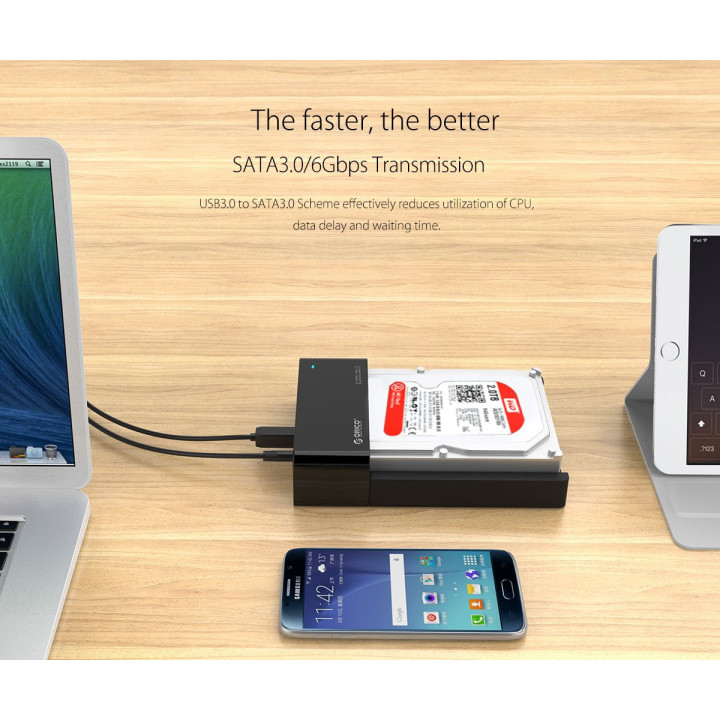 Докинг станция Orico  Storage - HDD/SSD Dock - 2.5 and 3.5 inch USB3.0 - 6518US3-V2-EU-BK-BP