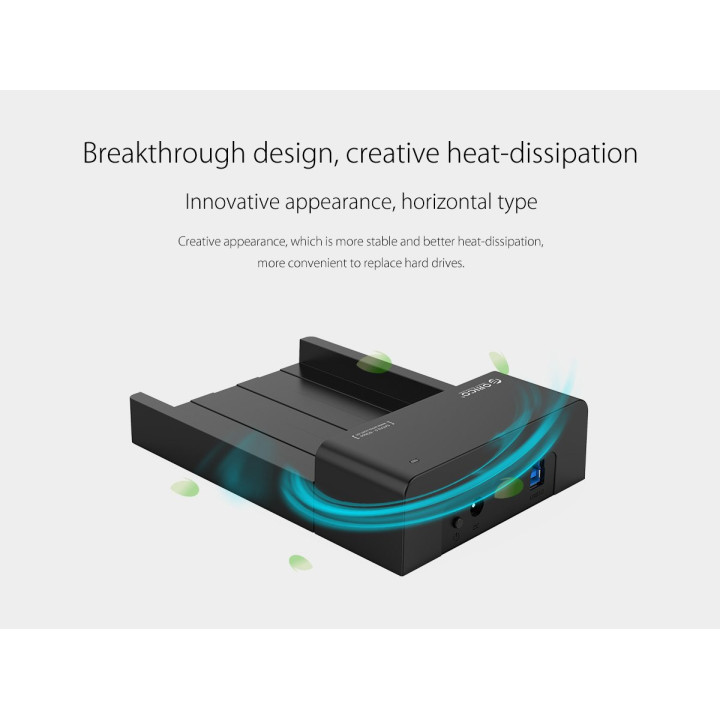 Докинг станция Orico  Storage - HDD/SSD Dock - 2.5 and 3.5 inch USB3.0 - 6518US3-V2-EU-BK-BP
