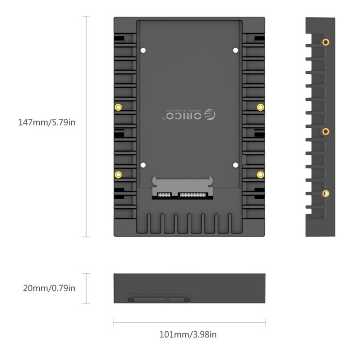 Кади за харддиск Orico HDD Caddy 2.5-to-3.5 inch - 1125SS-V1-BK-BP