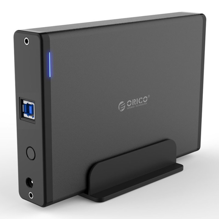 Външна кутия за диск Orico 3.5 inch Vertical, USB3.0, Power adapter, UASP, black - 7688U3-EU-BK-BP