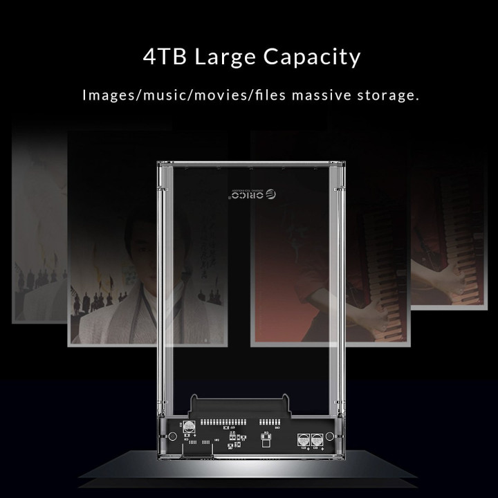 Външна кутия за диск Orico 2.5 inch 10Gbps Type-C Transparent - 2139C3-G2-CR-EP