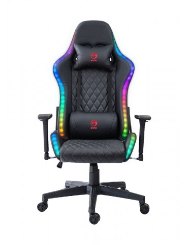 Геймърски стол Marvo CH-35 Black RGB - MARVO-CH-35-BK