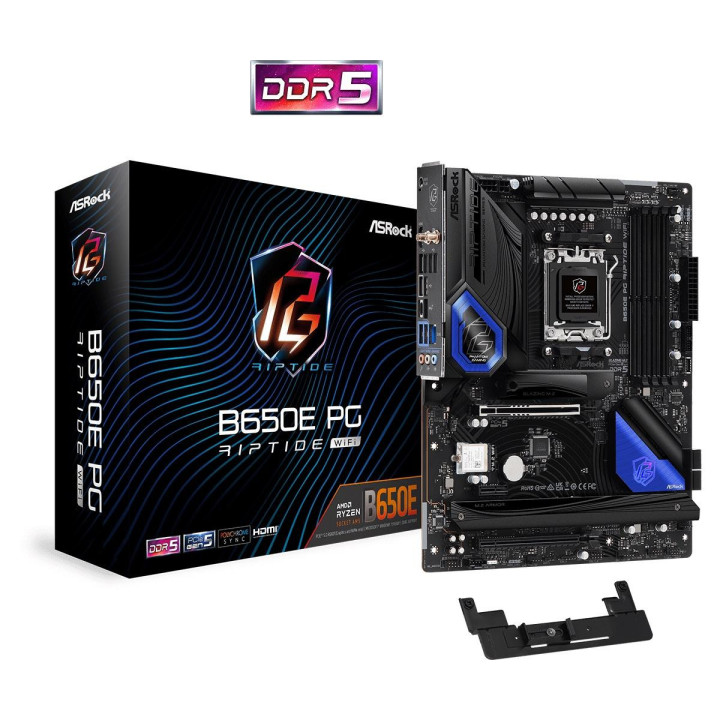 Дънна платка AsRock B650E PG RIPTIDE WiFi, AM5, ATX, 4xDDR5
