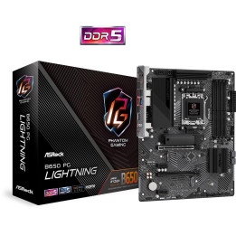 Дънна платка AsRock B650 PG Lightning, AM5, ATX, 4xDDR5