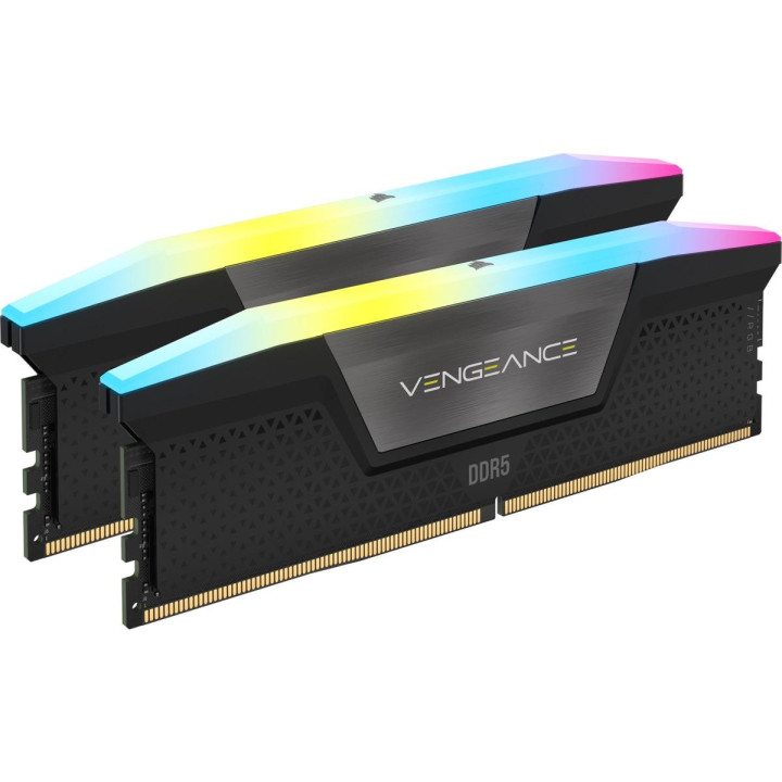 RAM памет Corsair 32GB(2x16GB) DDR5 PC5-41600 5200MHz CL40 Vengeance Black RGB - CMH32GX5M2B5200C40