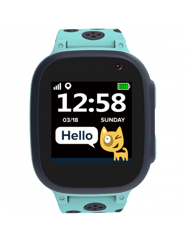 Смарт часовник за деца Canyon Sandy Kids smartwatch, 1.44", GPS, Nano SIM card, 32 32MB, iOS and android, Blue - CNE-KW34BL