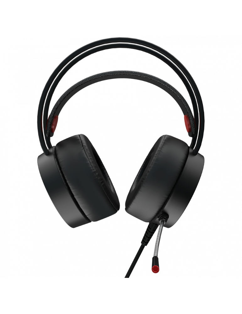 Геймърски слушалки Canyon Interceptor 3.5mm jack и USB за LED подсветка, кабел 2м, черен/оранжев - CND-SGHS8A