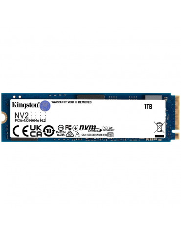 SSD диск Kingston 1TB M.2 2280 PCIe 4.0 NVMe, r/w - 3500/2100MB/s - SNV2S/1000G