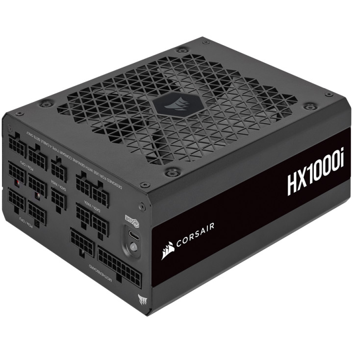 Захранване Corsair 1000W HX1000i 80  Platinum, 140mm fan black - CP-9020214-EU