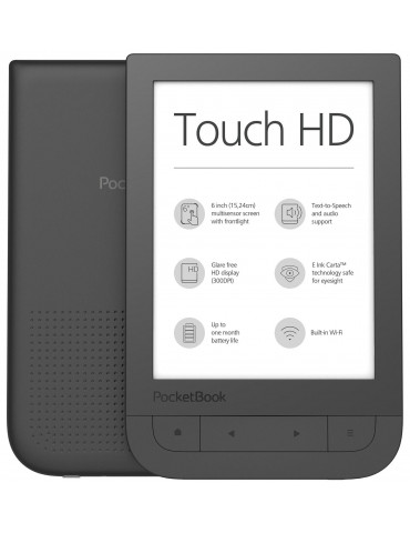 eBook четец 6" PocketBook Touch HD PB631, Черен
