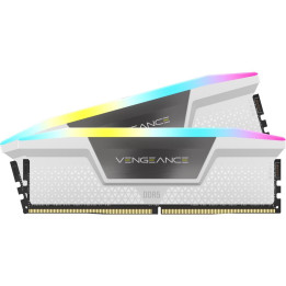 RAM памет Corsair 32GB(2x16GB) DDR5 PC5-49600 6200MHz CL36 Vengeance White RGB - CMH32GX5M2B6200C36W