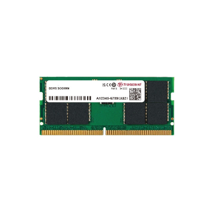 RAM памет Transcend 16GB JM DDR5 4800MHz 1Rx8 2Gx8 CL40 1.1V SODIMM - JM4800ASE-16G