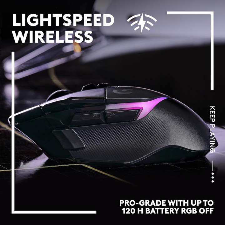 Геймърска мишка Logitech G502 X Plus Black Lightsync RGB - 910-006162