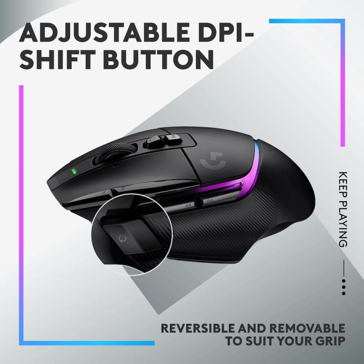 Геймърска мишка Logitech G502 X Plus Black Lightsync RGB - 910-006162