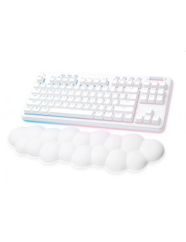 Безжична геймърска механична клавиатура Logitech G715, TKL, Tactile, RGB LED, US Layout, бял - 920-010465