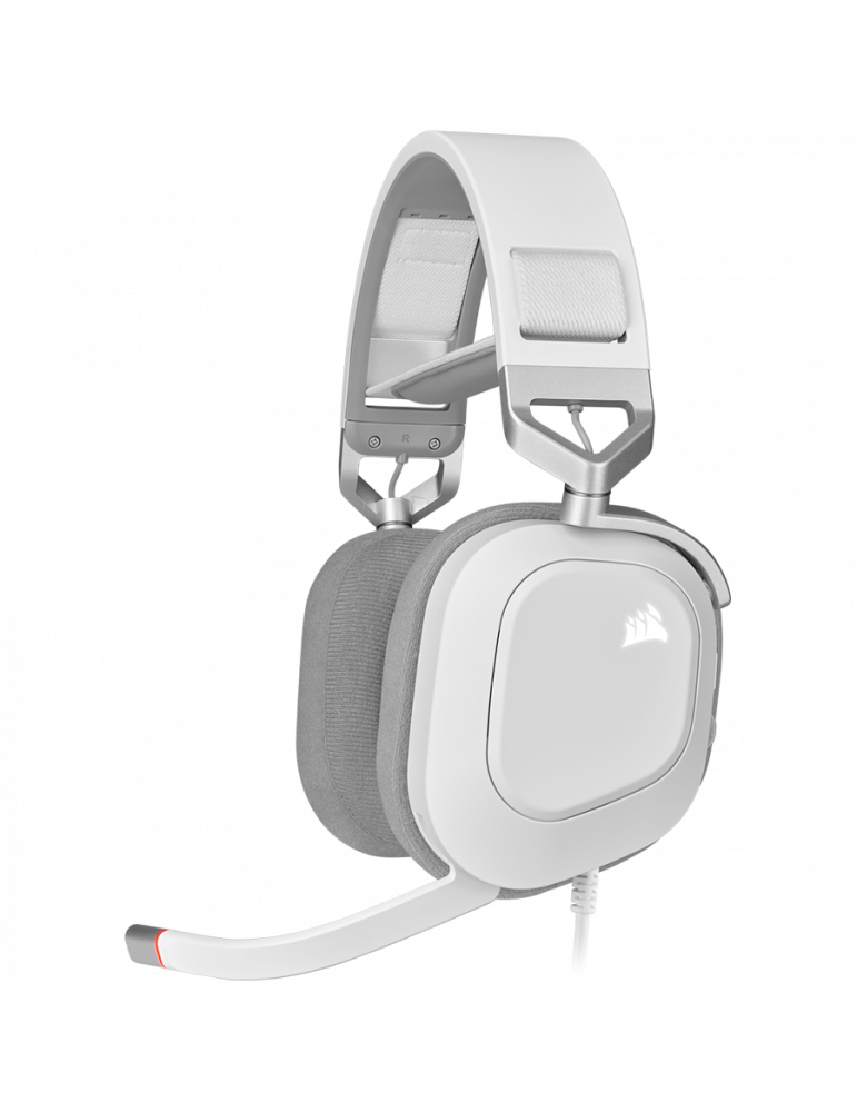 Геймърски слушалки Corsair HS80 RGB USB White - CA-9011238-EU