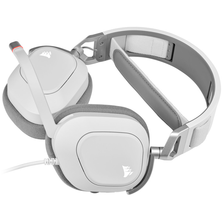 Геймърски слушалки Corsair HS80 RGB USB White - CA-9011238-EU