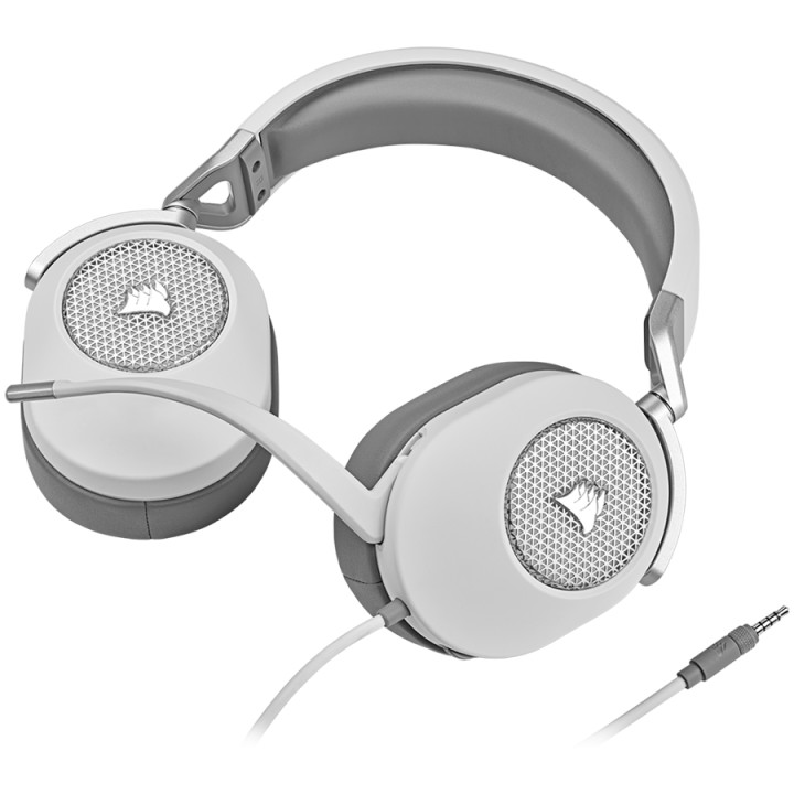 Геймърски слушалки Corsair HS65 Surround White - CA-9011271-EU
