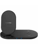 Безжично зарядно Canyon WS-202 2in1, Input 5V/3A, 9V/2.67A, Output 10W/7.5W/5W, Type C кабел 1.2m. черен - CNS-WCS202B