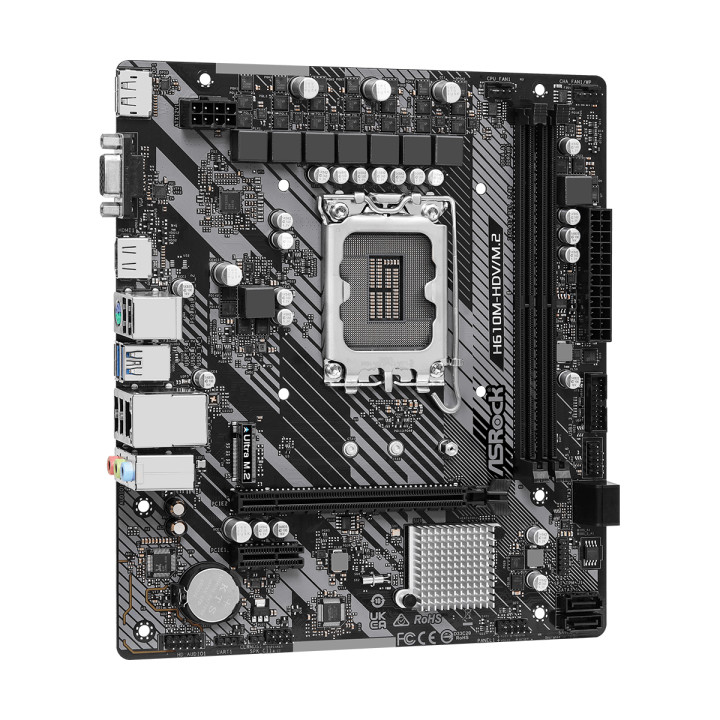 Дънна платка AsRock H610M-HDV/M.2 R2.0, LGA1700