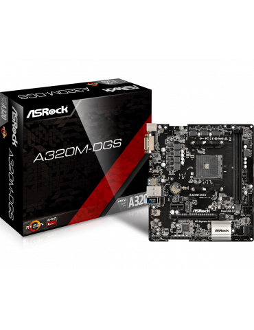 Дънна платка Asrock A320M-DGS, сокет AM4