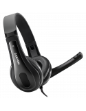 Слушалки Canyon CHSU-1 с микрофон, USB, черен- CNS-CHSU1B