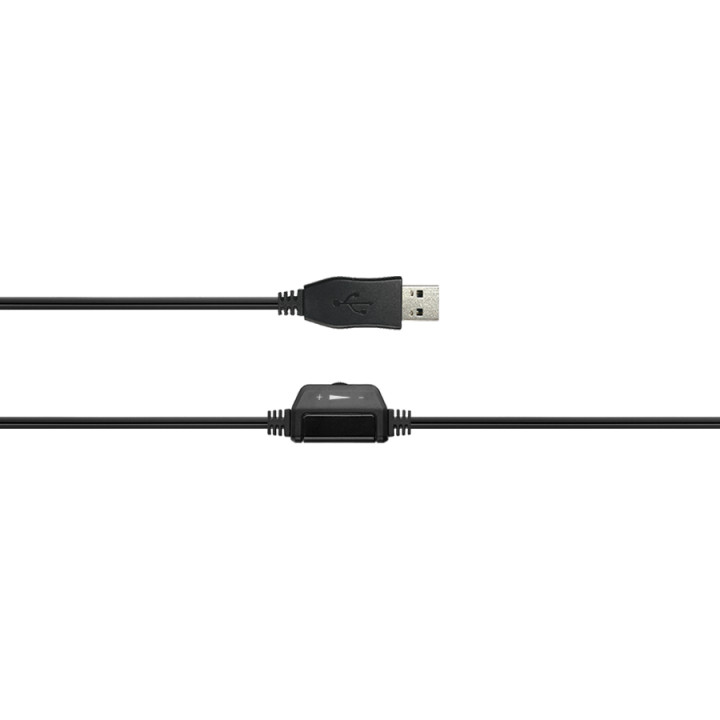 Слушалки Canyon CHSU-1 с микрофон, USB, черен- CNS-CHSU1B