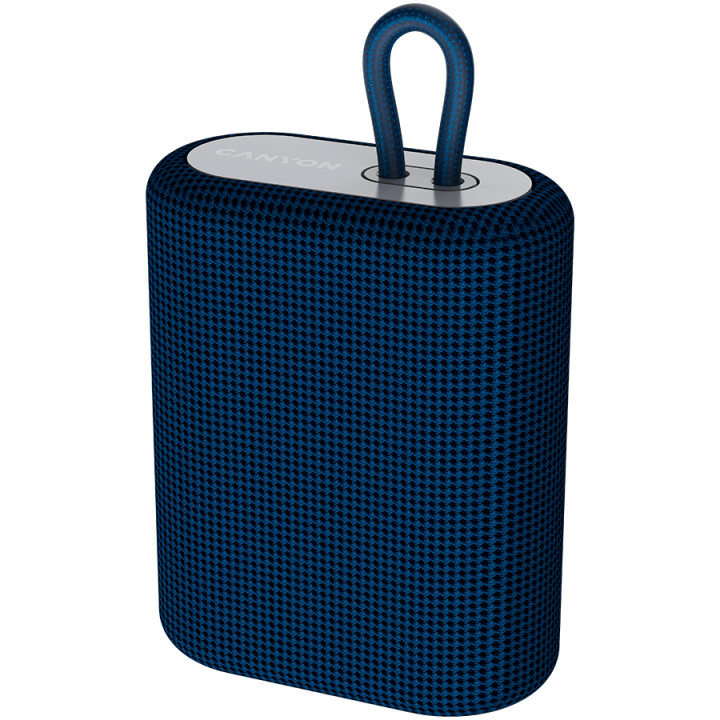 Bluetooth колонка Canyon BT V5.0, BLUETRUM AB5365A, TF card support, Type-C USB port, 1200mAh, Blue - CNE-CBTSP4BL