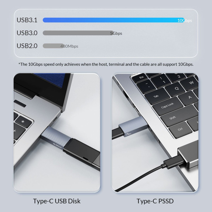 Адаптер Orico USB3.1 to Type-C (female) - AH-AC10-GY