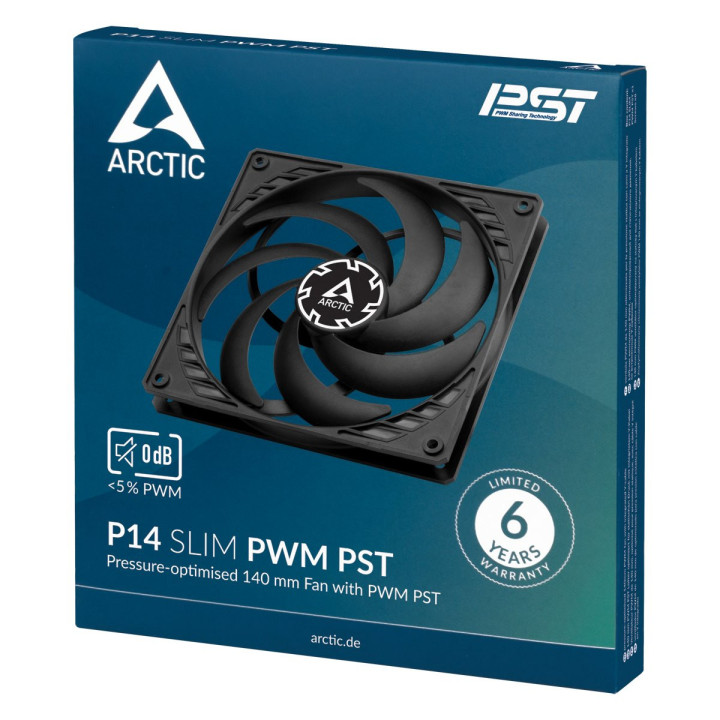 Управляем вентилатор Arctic P14 SLIM PWM PST 140x140x16mm - 150-1800rpm - ACFAN00268A
