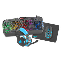 Геймърски комплект Fury COMBO THUNDERSTREAK 4-in-1 - клавиатура, мишка, слушалки и пад