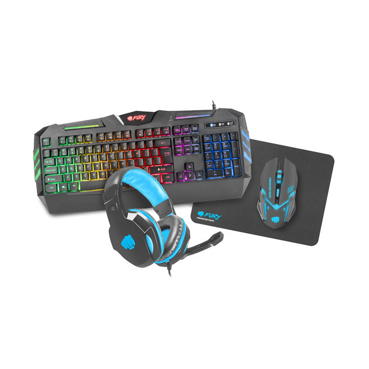 Геймърски комплект Fury COMBO THUNDERSTREAK 4-in-1 - клавиатура, мишка, слушалки и пад
