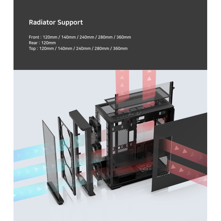 Кутия за компютър Zalman Z10 PLUS EATX TG - ZM-Z10-PLUS